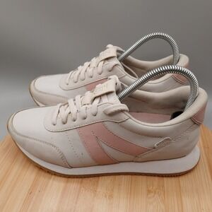 Kizik Shoes Womens 7.5 Milan Beige Pink Hands-Free Athletic Comfort Flaws